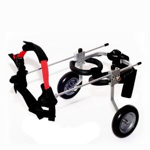 Adjustable Dog Wheelchair - Black and Red